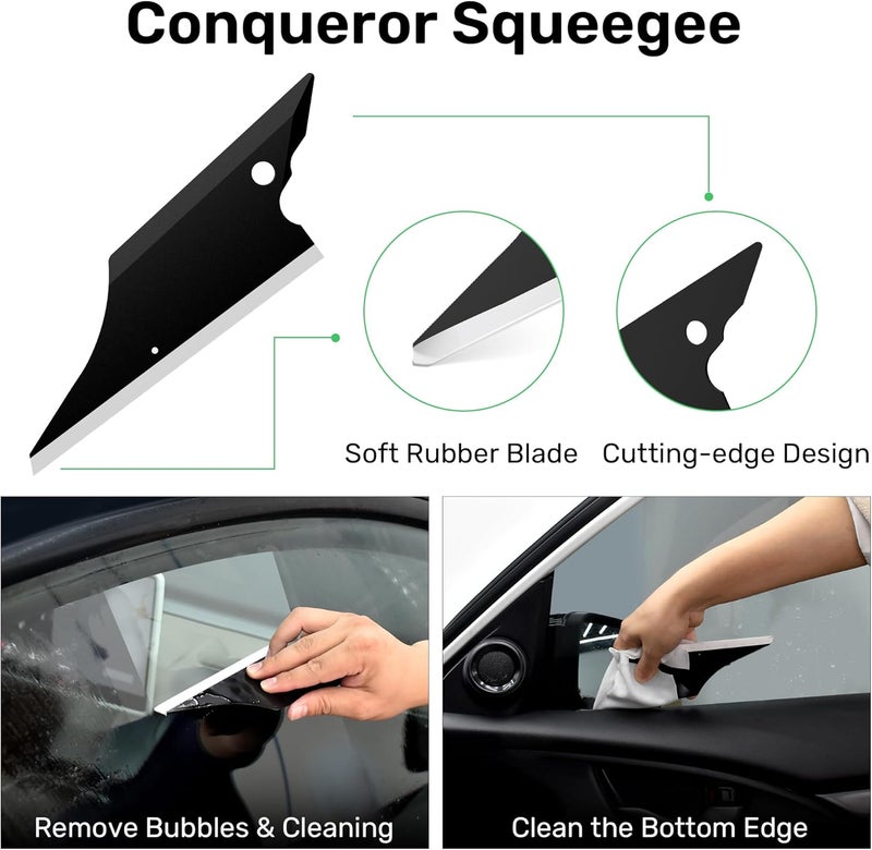 Zanch 【25-in-1】 Car Window Tint Kit, Vehicle Glass Protective Film Installing Tool, Includes Spray Bottle, Squeegees and Knife for Home and Car Glass Protective Film Installation - Image 4